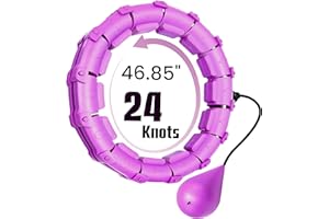 Neez Pancia Dimagrante Hula Hoop - Addominali Fitness Attrezzi, Perdere Peso Velocemente Uomini & Donna, Accessori Palestra in Casa, Smart Workout (Plastica, 24 Nodi Staccabili)