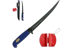 REDTENT Marttiini Martef Filetiermesser 30,6cm, beschichtet, extrem scharf & flexibel + RT Messerschärfer/Filleting Knife & Sharpener Combo