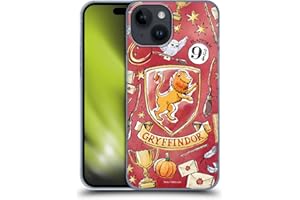 Head Case Designs Licenciado Oficialmente Harry Potter Patrón Gryffindor Reliquias de la Muerte XIII Carcasa rígida Compatible con Apple iPhone 15