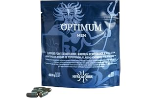 HIFAS DA TERRA - Suplemento de Hongos Optimum Men con Extracto de Hongos Cordyceps y Reishi - Refill 60 Cápsulas