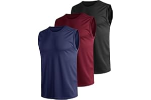 Teesmen 3pcs Tank Top for Men Gym Sleeveless Running Quick Dry Breathable Men Vests Multipack