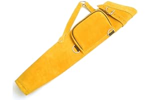 starlingukpk Traditional Archery Genuine Leather Archery Quiver. Side Quiver. Arrow Holder. (Honey Brown)