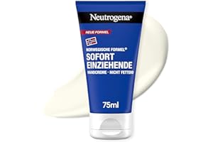 ‎NEUTROGENA Neutrogena Sofort einziehende Handcreme, leichte und nicht fettende Feuchtigkeitscreme mit Glycerin + Vitamin E bei trockenen, rissigen Händen 75 ml