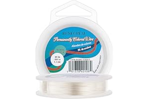 BENECREAT 60m 0.4mm Filo di Rame Metallico Accessori Artigianali per Gioielli Design di Gioielli - Argento