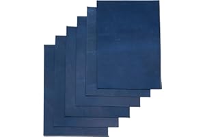 HAPPER STUDIO Rindsleder 2mm Pull-Up Crazy Horse Leder A5 x 6 Stücke (Blau)