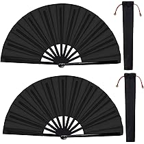 Hapivida Tai-Chi Fan Edelstahl - Kung-Fu Tanzventilator Rot 64cm Für Männer & Frauen