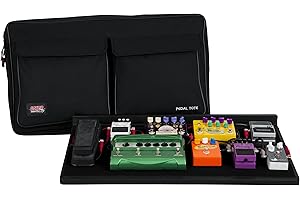 Gator Drewniana deska na pedały 76 x 40 cm z nylonową torbą do przenoszenia - czarna