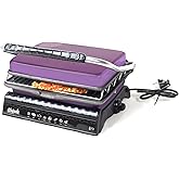 REGRON D&ouml;k&uuml;mix Ultra Plus Organik Demir D&ouml;k&uuml;m Izgara& Tost Makinası LİLA Izgara Aparatlı,Fır&ccedil;alı,Yağdanlık