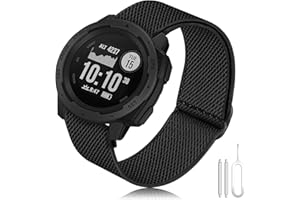 TOPSIC Garmin Elastic Bracelet for Instinct 2, Tactical, Tide, Esports, Solar - 22 mm Stretchy Nylon Replacement Strap Ultralight