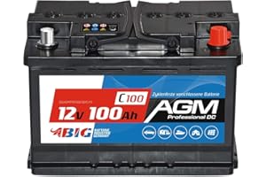 BIG BATTERIE BIG AGM Batterie 100Ah C100 12V Solarbatterie Versorgungsbatterie Mover Bootsbatterie
