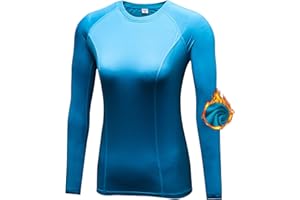 Sillictor Womens Theraml Base Layers Women Compression Sports Tops for Ski Running Hiking Cycling