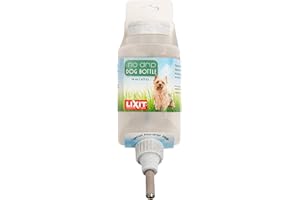 Lixit Top Fill - Botellas de Agua sin Goteo para Perros (16 onzas líquidas (Paquete de 1), Color Blanco