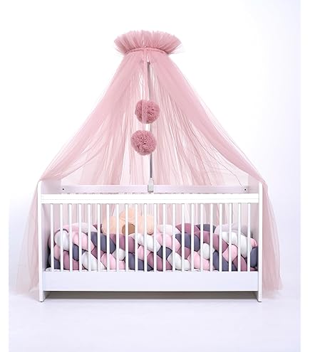 Baby Fancyroom Ciel En Barreaux, Cadre Métal Blanc, Facile Montage, Pour Enfants