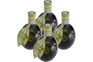 AROMA & TRADITION SANCHO Aceite de Oliva Virgen Extra Sancho | Caja de 4 Botellas de Cristal (500 ml x 4 ud) Variedad Arbequina | Calidad nutricional excepcional
