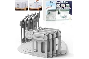 FONPOO 4 fijadores de sábanas, cerraduras mejoradas, Pinzas de sábanas Antideslizantes Pueden Fijar Bien Las sábanas, adecuadas para colchones con más de 7 cm de Grosor
