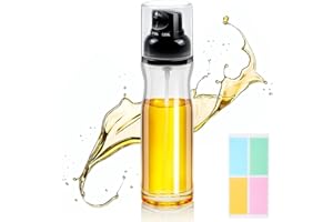 FISYNUG Spruzzatore per olio da 200 ml, regolabile, per friggitrice ad aria, dispenser di olio con adesivi, spray per aceto, per cucina, insalata, grigliare