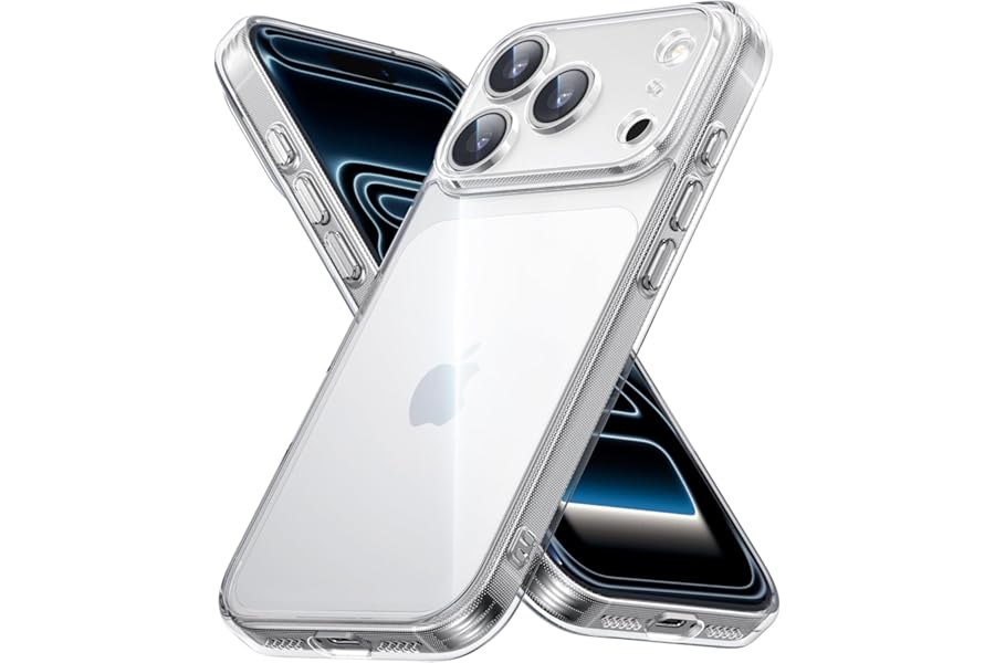 UGREEN for iPhone 17 Pro Case Clear Cover, [Military-Grade Protection], [Upgrade iCrystal Anti-Yellowing Tech], Anti-Scratch,