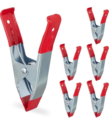 Kwb Professionele Veerklem 90 Mm - Set Van 4 - Spanbreedte 30 Mm - Krachtige Veer Voor Lijm- En Klemwerk