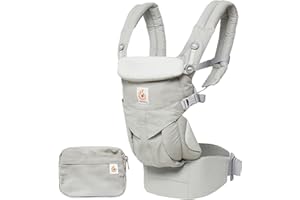 Ergobaby Mochila Portabebé Ergonómica Omni 360 Algodon 4-Posiciones de Porteo (Gris Perla)