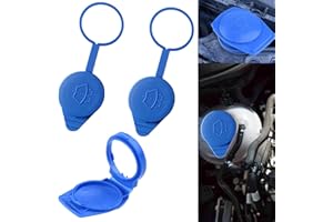 SNONESIY 3 Stück Deckel für Scheibenwaschbehälter,Waschflüssigkeitskappe,Scheibenwaschflüssigkeitsbehälter-Abdeckung,Windschutzscheibenwischer Reservoir Tankflasche Kappe Autoscheibenwischer Zubehör(Blau)