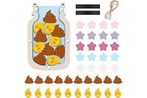 SIMDAO Reward Jar for Kids, Toilet Training & Chore Chart With 20 Stars 20 Tokens, Magnetic Behavior Incentive Jar for Boys Girls, Classroom Essentials, Homeschool Teacher Supplies (Star+Poo)