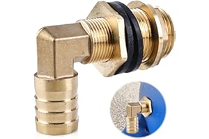 TOATELU Regentonnendurchführung Tankdurchführung Tankverschraubung Regentonnenverschraubung:Regentonnendurchführung 3/4" IG 1" AG + Schlauchtülle 25mm mit 2 Dichtungen für Regentonnen/Zisternen