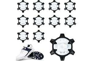 AIMFACT 10PCS Golf Shoe Spikes Studs Replacements Bulk Cleats Tooth Stinger Screw Golf Shoe Studs Cleats Fast Twist Metal Thread Easy Install Golf Shoe Accessories Provides The Golfer with Traction