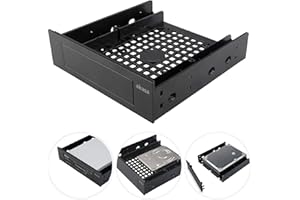 Akasa Adapter urządzenia 8.9 cm/SSD/HDD | Adapter Bay 13.3 cm do 8.9 cm | Obudowa dysku twardego 2,5/3,5 cala | Uchwyt montażowy SSD | do przedniej wnęki PC 13.3 cm | AK-HDA-05