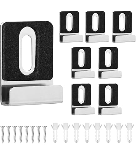 MOROBOR Kit De 50 Clips De Fixation Pour Verre – Clips De Fixation Pour Panneau De Verre Et Porte Avec Vis (blanc Pur