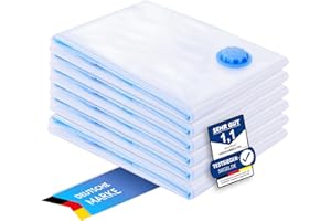 SilverRack Vakuumbeutel für Bettdecken XXL [6 Stück] (90x130 cm) - INKL. ETIKETTEN - Jumbo Vakuumtüten für Kleidung, Bettwäsche, Sitz-Kissen u. Decken - milbensicher u. hygienisch - 6er-Set XXL