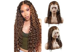 AIPLIANTFIS 13x6 Lace Front Wig Human Hair Wig Brown Parrucca Capelli Umani Pre Plucked Wig with Baby Hair Bleached Knot Brazilian Remy Hair Unprocessed Virgin Hair Brown Wig for Black Women 22 Inch