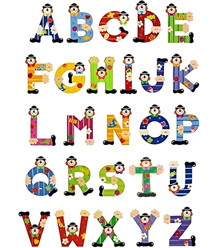 Janod J04549 H Party B004XS8GQU Wooden Clown Letter