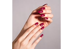 ‎DANNI & TONI DANNI & TONI Halb ausgehärtete Gel Nagelfolien (Claret) Amarant Rot Einfarbig Gel Nagel Aufkleber, Halbgehärtete Nagelfolie Nagelsticker Nageldesign Wraps 28 Aufkleber