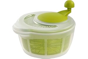 Westmark Essoreuse à Salade, Capacité : 5 litres, ø 26 cm, Plastique, sans BPA, Fortuna, Couleur : Transparent/Vert, 243222E1