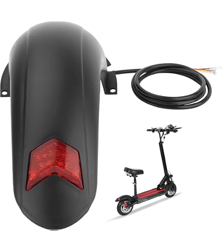 SYACHI Garde-Boue Arrière Scooter Kugoo M4 / M4 Pro 10 Pouces Avec Feu LED