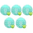 Zureni Urinal Screen Fresh Scented Anti-Splash Toilet Mat Bathroom Deodorizer Spatter Reducing Natural Breeze Fragrance Refresher Mats with Air Freshener Ideal for Restrooms (Dark Green, 5 pcs)