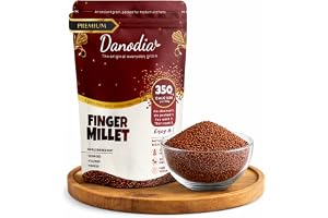 Danodia Foods Whole Grain Finger Millet (Ragi) (950g/2lbs) – Unpolished Grain, Gluten-Free, Plant-Based, Non-GMO, Low GI, Meal-Prep Friendly, Resealable, Sustainably Grown