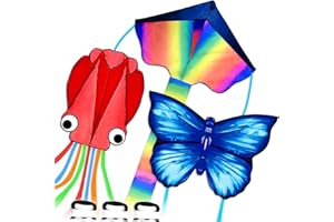 SIMXKAI Flying Beginner octopus kite for Boys and Girls, Big Soft 3D for Outdoor