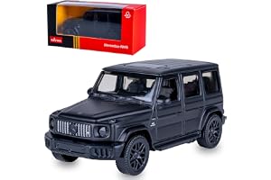 JAMARA 402266 Mercedes-AMG G 63 Diecast 1:43 svart, licensierad RC modellbil av metall, samlarfordon miniatyr bil med fjärrko