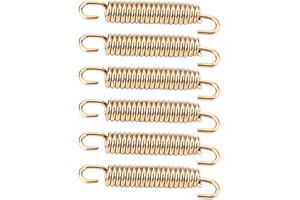 QIILU Motorcycle Exhaust Pipe Spring Hooks, 6pcs Stainless Steel Muffler Exhaust Pipe Spring Hooks for Motorcycle Scooter ATV Motorbike Exhaust End Silencers Hook(Gold)