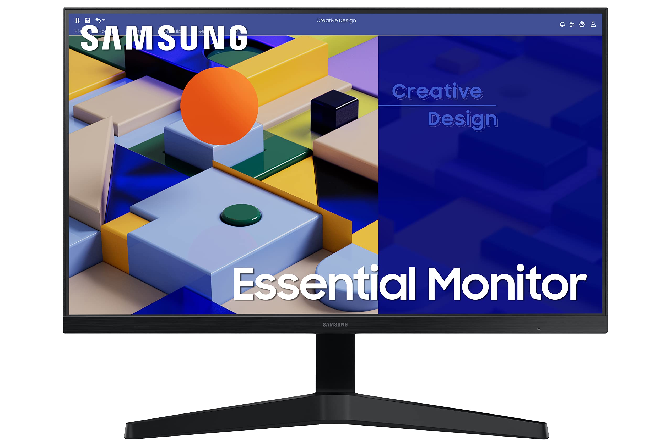 Samsung 24-inch (60.46cm) FHD Flat 1,920 x 1,080 Monitor, IPS, 75 Hz, Bezel Less Design, AMD FreeSync, Flicker Free, HDMI, D-