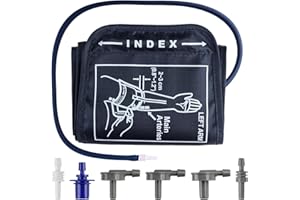 TIRYNS Extra Large Blood Pressure Cuff, 22-52CM Replacement XL Cuff Adjustable Applicable for Big Upper Arm with 6 Connectors Universal for Omron BP Monitor Home Use Not Included Machines