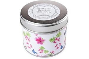 THE CLOVELLY SOAP CO. Clovelly Soap Co Handmade Natural Scented Rose Geranium Aromatherapy Soy Wax Vegan Tin Candle