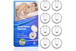 DASPEED Antirussamento, Dispositivo Antirussamento Nasale, Dilatatore Nasale Magnetiche, Confortevole e Professionale Soluzione Smettere di Russare, Ti Aiuta Respirare e Dormire Meglio (Trasparente, 8 pezzi)