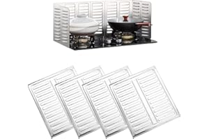 KYYLZ Set 4 PCS Paraschizzi Parete Cucina Protezione, Paraspruzzi Antiaderente da Cucina, Cucina Scudo Pieghevole Coperchio, Cucina Paraspruzzi Cucina Antiaderenteper Fornelli da Cucina(84 * 33CM)