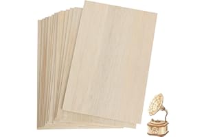 FWEEK 10 Pack 420 x 300mm Basswood Sheets, 3MM Craft Plywood Sheets, A3 Plywood Board Thin Wood Sheet, Unfinished Wood Boards for Crafts, Hobby, Model Making, Wood Burning