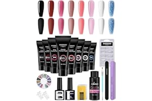 ‎PHOENIXY Phoenixy Poly Nagelgel Set 8 Stk. Poly Verlängerungsgel Poly Extension Gel Starter Set Poly Nägel Gel Set Geschenk für Frauen