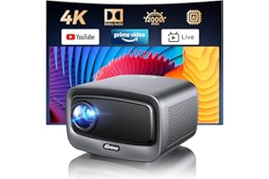 ‎ISINBOX 4K Beamer kompatibel mit Netflix & 36W Kino Sound | iSinbox Smart Beamer 2000 ANSI, HDR10+, Autofokus, Staubgeschützt, 6D Keystone, WiFi 6 & Bluetooth | Heimkino & Outdoor