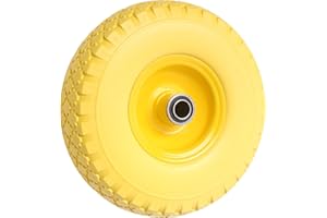 PRODUCTPRO Product Pro 10" Yellow Puncture Proof Wheel 3.00-4 for 20mm Axle Shaft