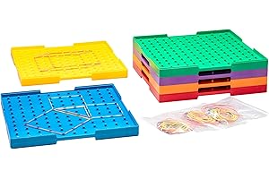 WISSNER® AKTIV lernen - Planche géométrique 2 Faces 23 x 23 cm, en 6 Couleurs - RE-Plastic®